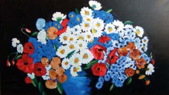Blumenstrauß, Öl auf Acryl, 80 x 60 cm